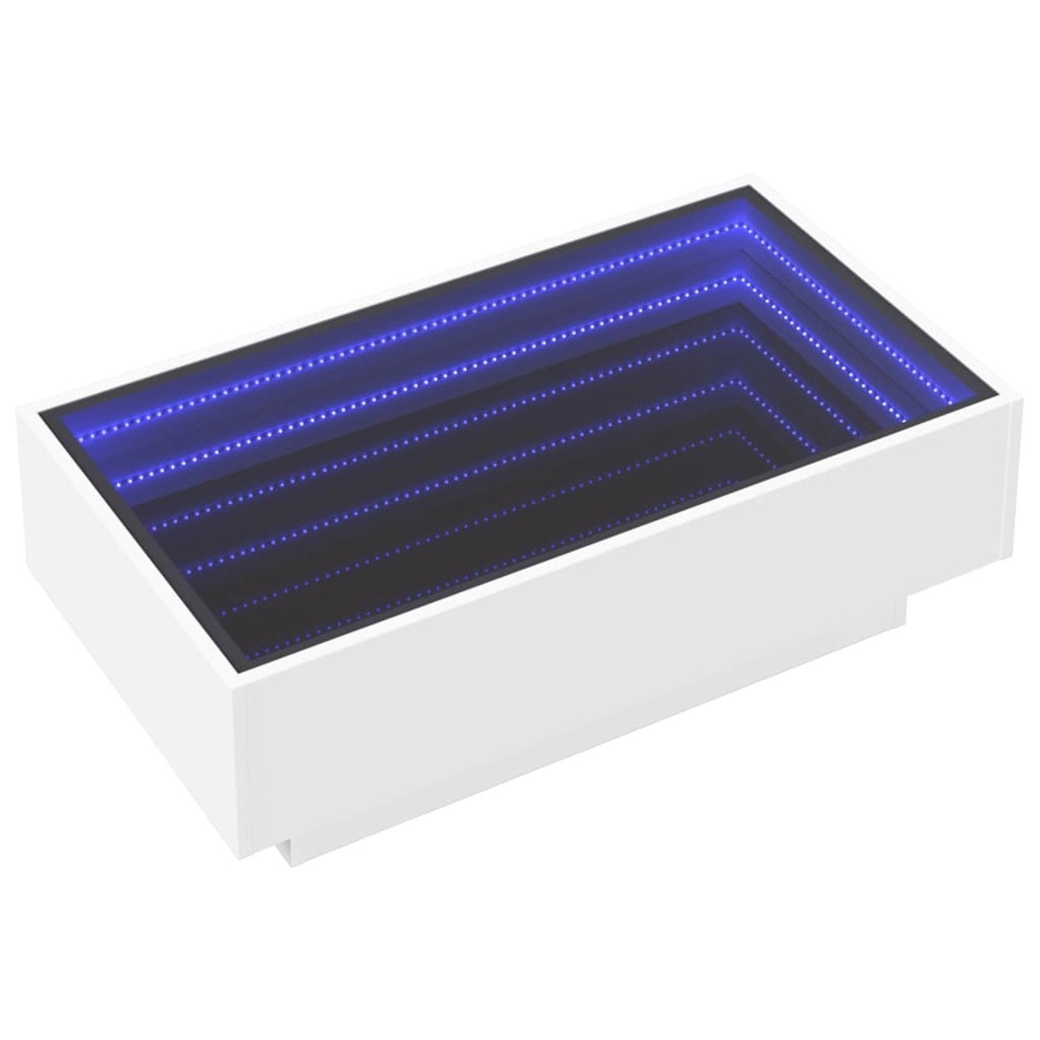 vidaXL LED-Couchtisch Weiß 90x50x30 cm Holzwerkstoff 847518 günstig online kaufen