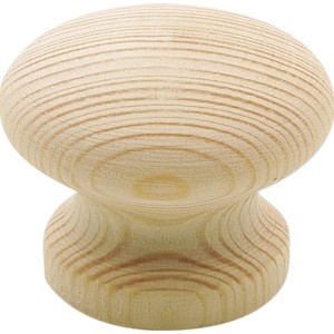 Knopf S87 aus Fichte, roh und unbehandelt, für Möbel.