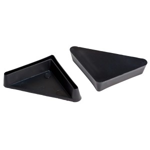 Schwarze PVC-Füße 40x40 mm für Winkelprofile, Regale & Regalböden.