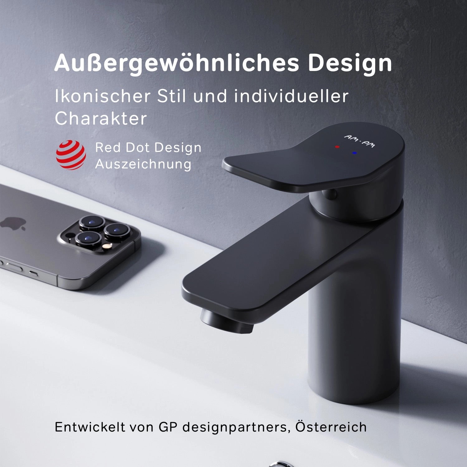 AM.PM Einhebel-Waschtischarmatur X-Joy Wasserhahn Bad aus Messing  