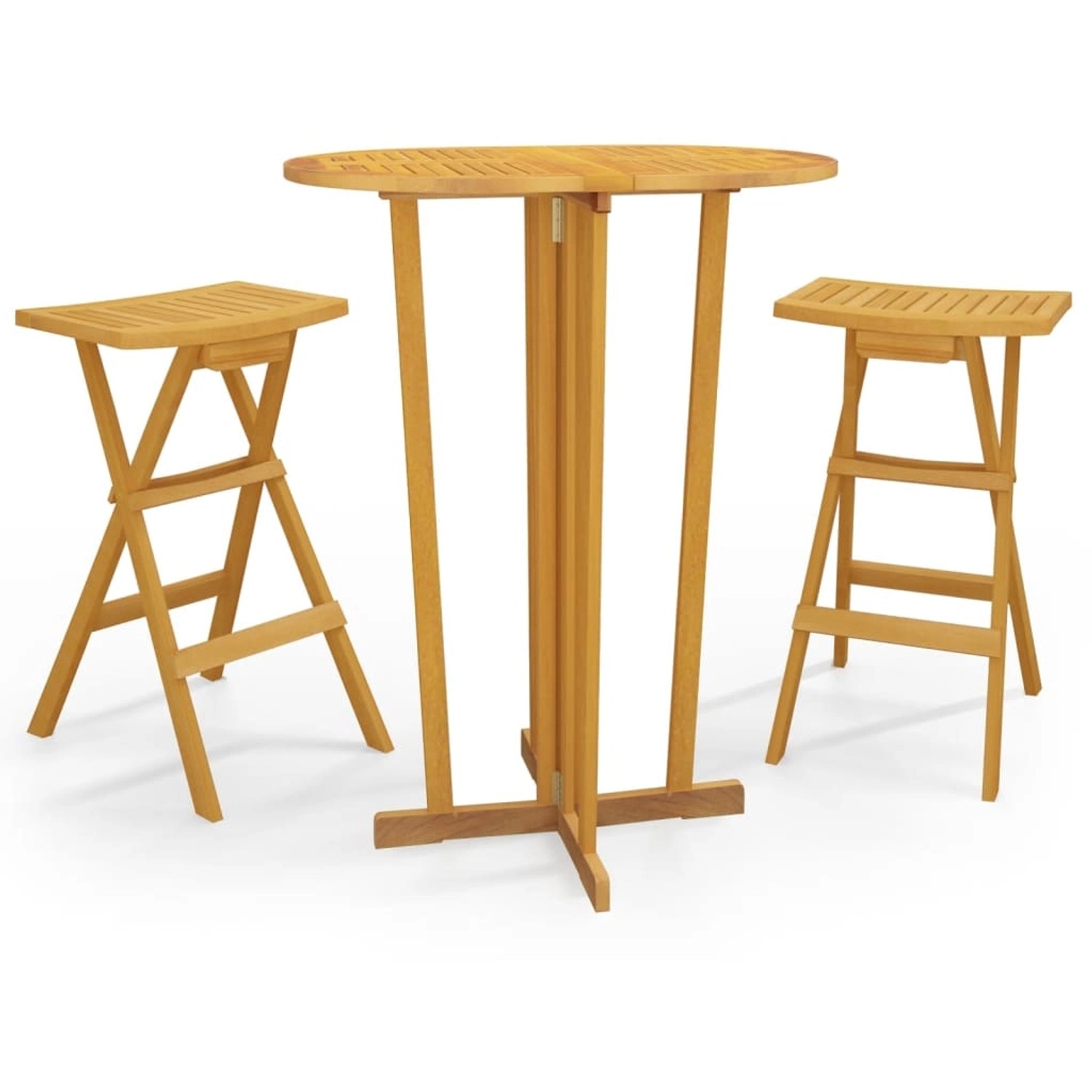 vidaXL 3-Tlg Bar-Set Klappbar Massivholz Teak 3100777 günstig online kaufen