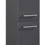 Fackelmann Bad-Hochschrank HYPE 3.0, anthrazit matt, 30 cm breit. Badezimmerschrank mit zwei Türen und Griffleisten.
