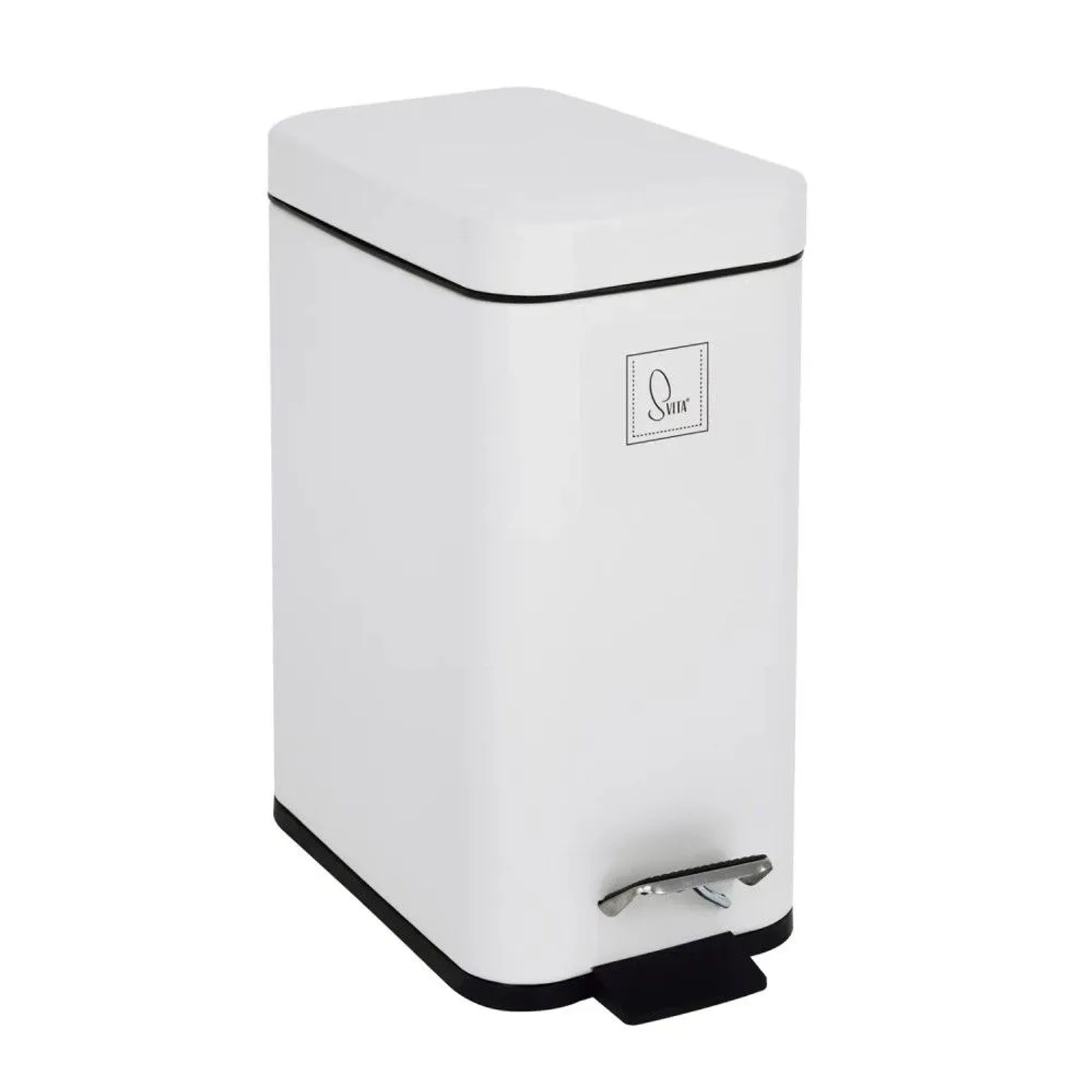 Svita STM5 Mülleimer Treteimer 5L Inklusive Inneneimer Softclose-Deckel Weiß