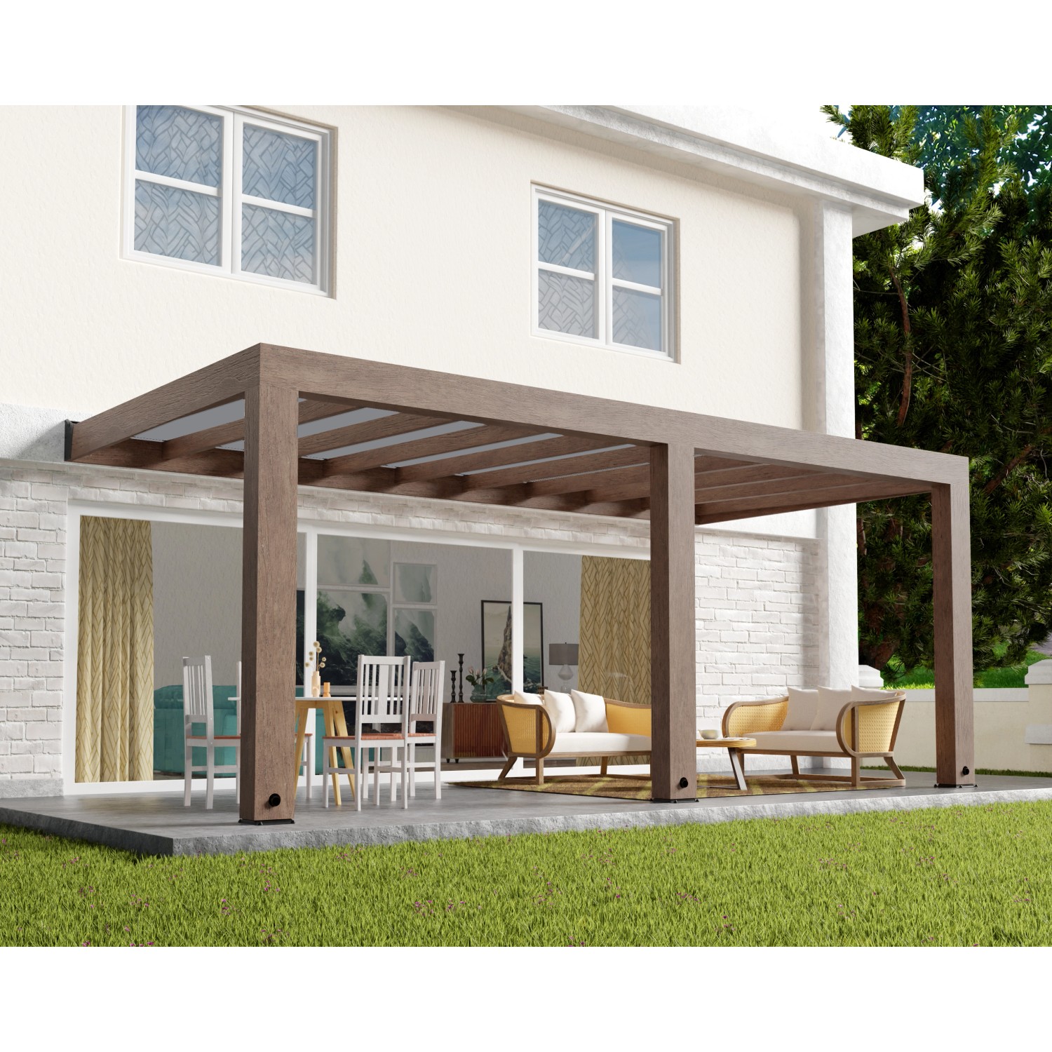Palram - Canopia Terrassenüberdachung Helsinki 600 cm x 294 cm Braun günstig online kaufen