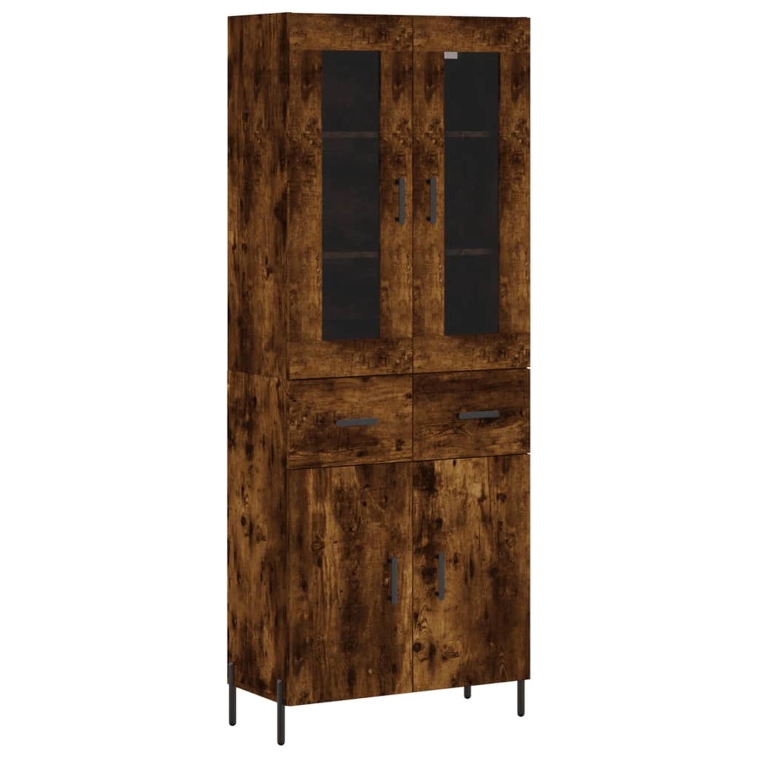 vidaXL Highboard Räuchereiche 69,5x34x180 cm Holzwerkstoff 3198542 günstig online kaufen