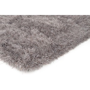 Aschgrauer Vercai Rugs Hochflor Teppich Soho, 160x230 cm. Flauschiger Polyester-Flor, 60 mm Höhe.