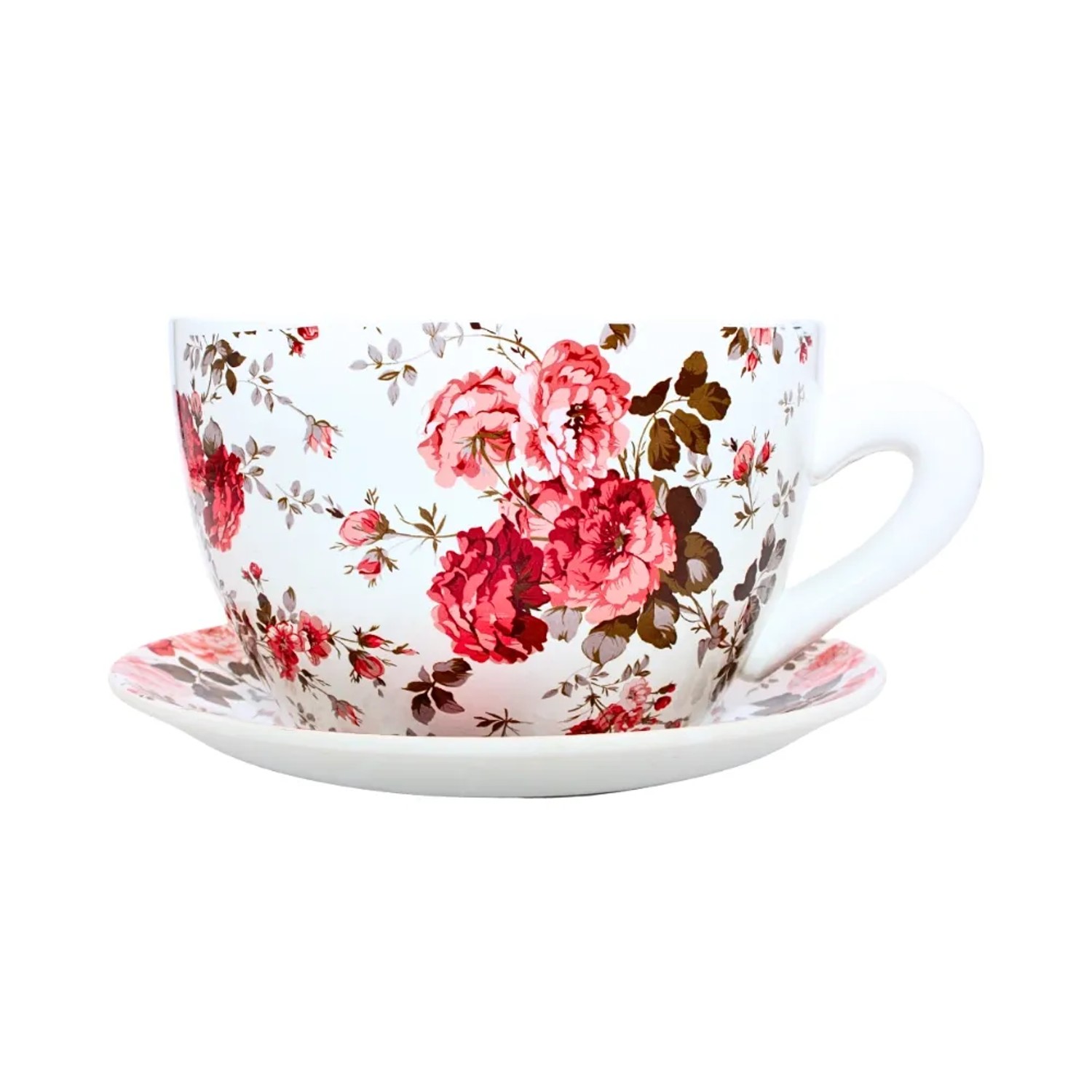 Dekohelden24 Blumentopf Pflanztopf Pflanztasse Pflanzkübel Pflanzgefäß L/B/H 20 x 15 x 12 cm