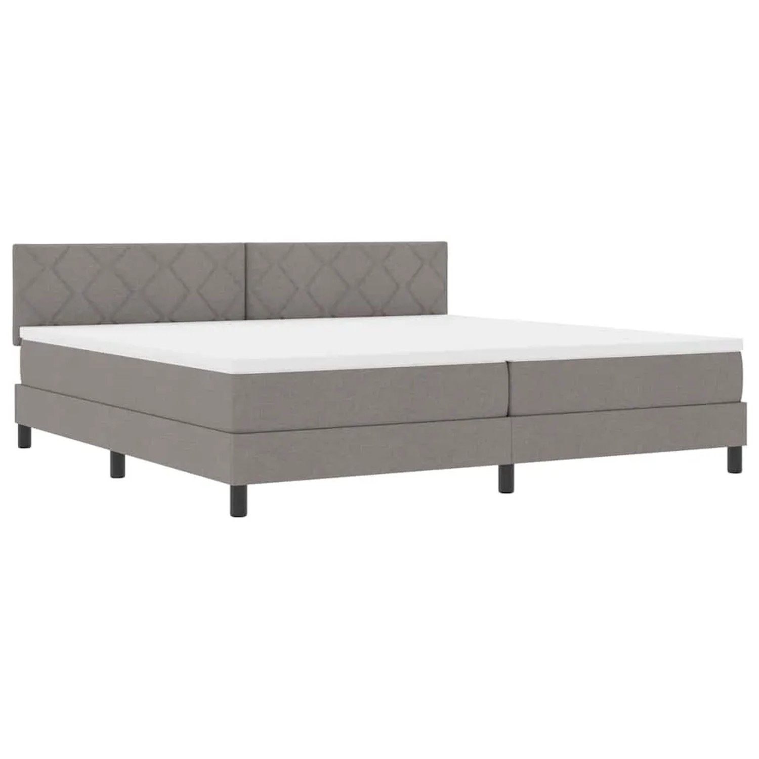 vidaXL Boxspringbett mit Matratze Taupe 200 x 200 cm Stoff 3338794 günstig online kaufen