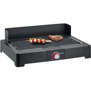 Severin Tischgrill PG 8567 Elektrogrill mit Grillgut, ideal für drinnen und draußen.