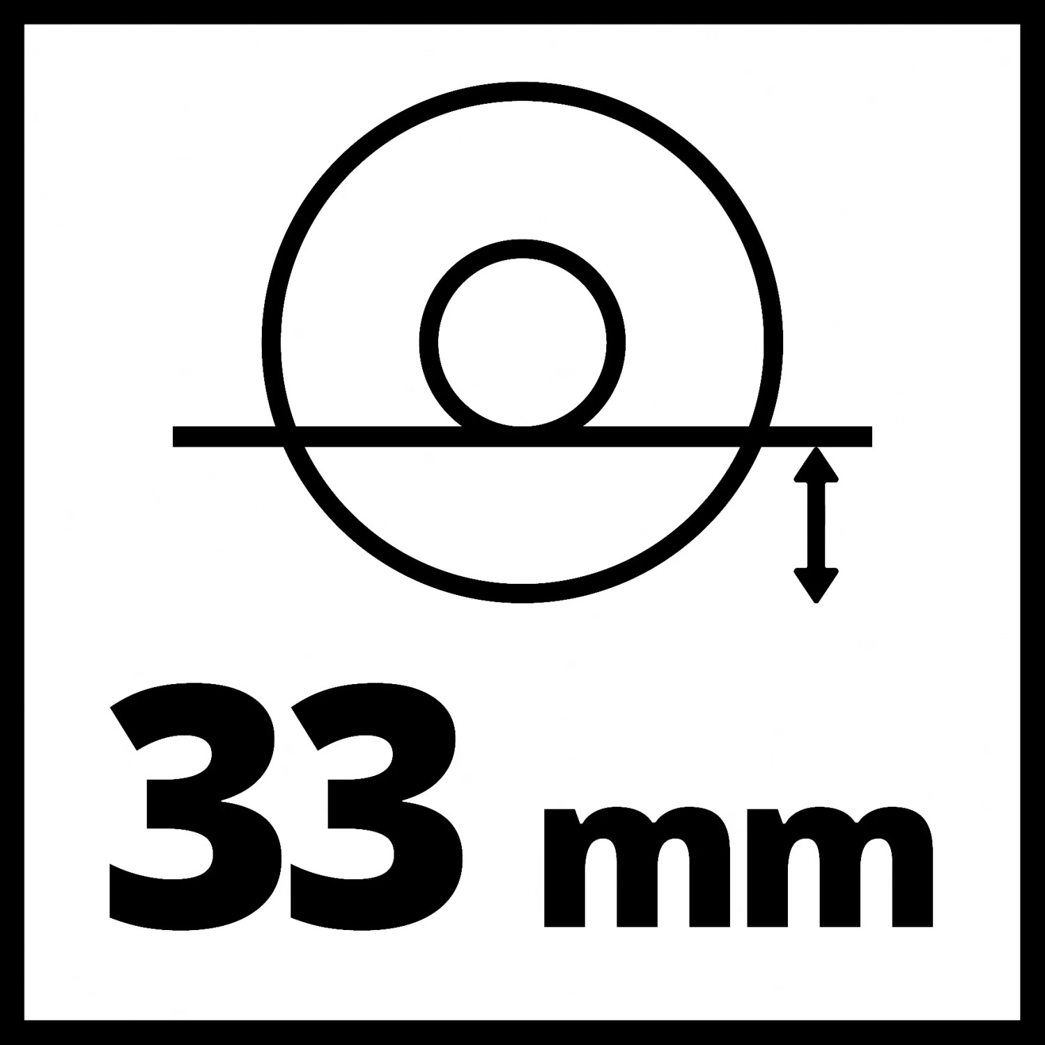 Symbolbild: Scheibendurchmesser 33 mm für Einhell Winkelschleifer TC-AG 125/850.