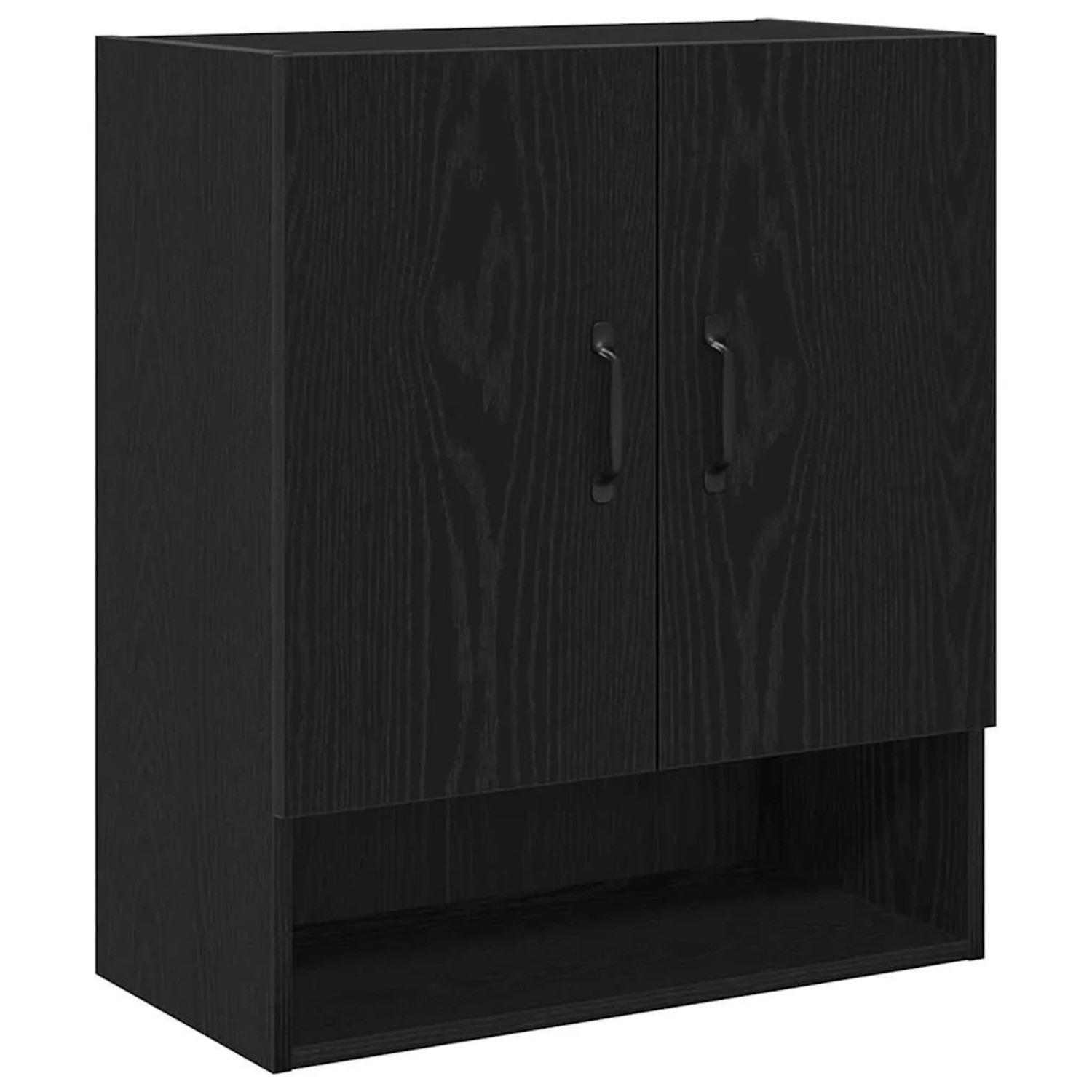 vidaXL Wandschrank Schwarz Eichen-Optik 60 x 30 x 70 cm Holzwerkstoff 86279 günstig online kaufen