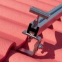 Absaar Solar Montageschiene 120cm für Balkonkraftwerk auf Schrägdach, Detailansicht.