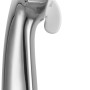 baliv Handbrause HBR-110.190, verchromt mit weißem Brausekopf, Seitenansicht.