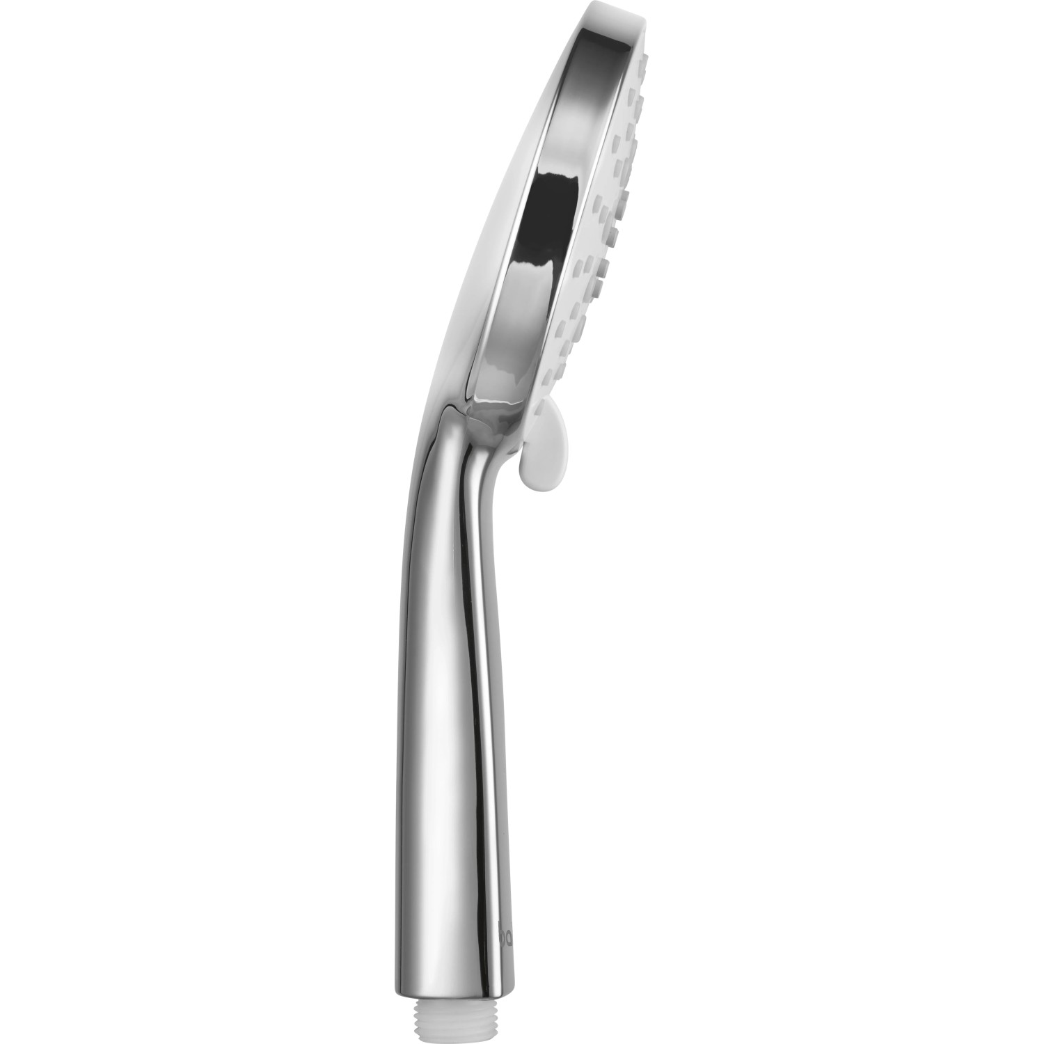 baliv Handbrause HBR-110.190, verchromt mit weißem Brausekopf, Seitenansicht.