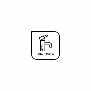 Symbol für baliv Duscharmatur DU-5071: UBA/DVGW Zertifizierung.