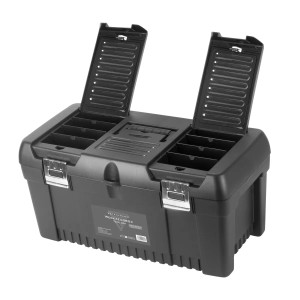 STAHLWERK Werkzeugkoffer Set mit 4 leeren Werkzeugkisten, modulare Sortimentsboxen.