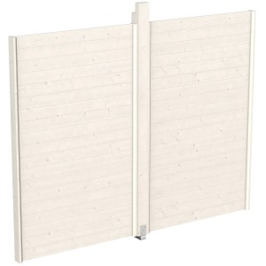 Weiße Skan Holz Wand für Pavillon Toulouse, 270x209 cm, Zubehör für Lauben & Pavillons.