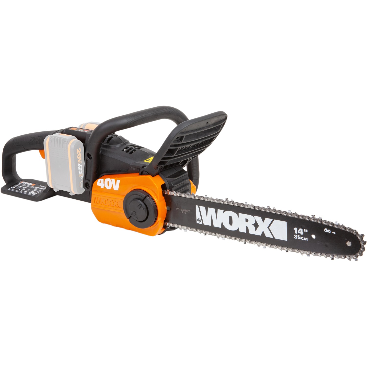 Worx Akku-Kettensäge WG384E.9 40 V (2 x 20 V) Solo