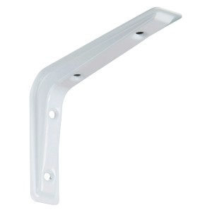 Weiße OBI Konsole Gaia, 80x120mm, aus Stahlblech für Regalböden und individuelle Raumgestaltung.