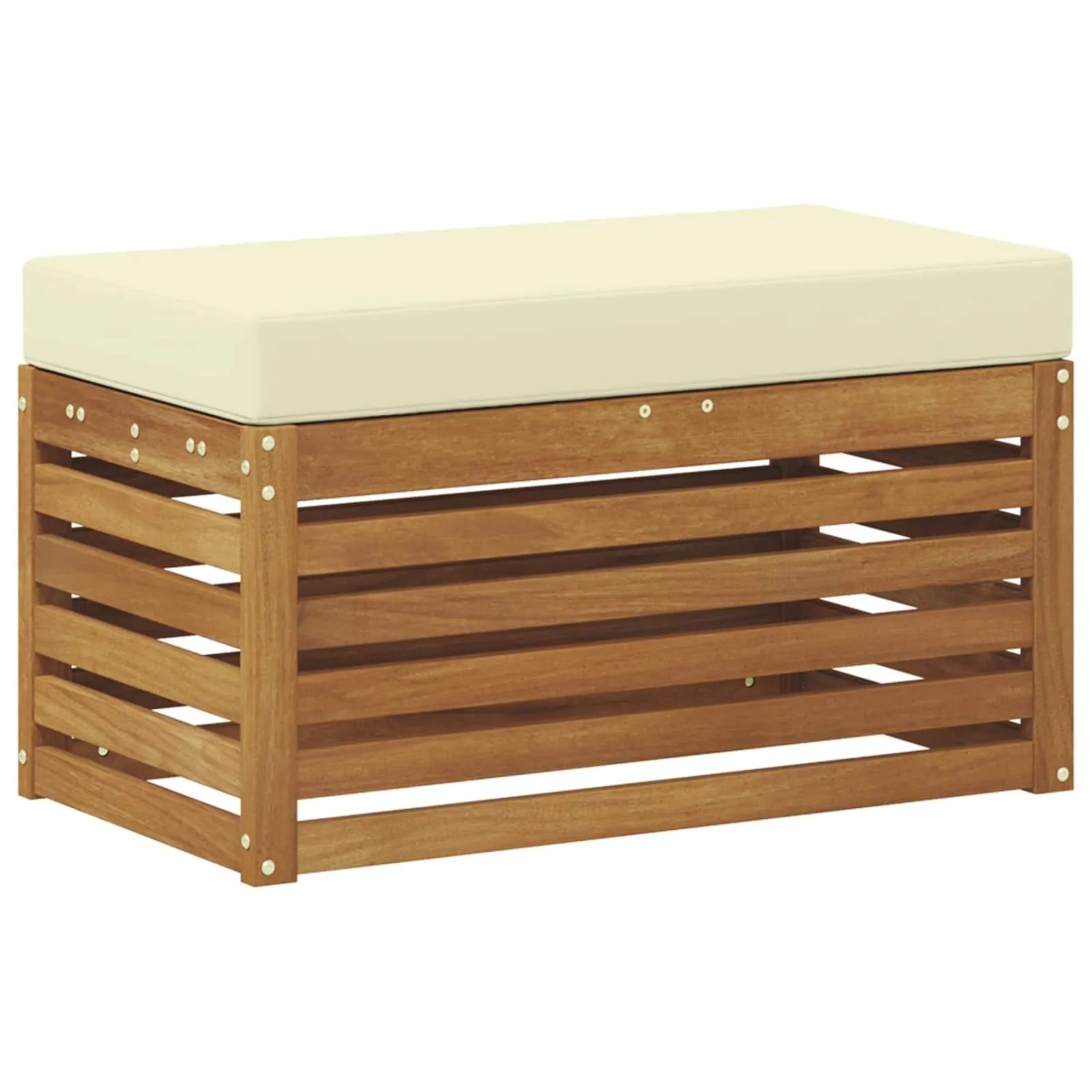 vidaXL Outdoor Hocker Bank Massivholz Akazie Natur 900682