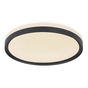 LED-Deckenleuchte Sonny, schwarz/weiß, Ø 39cm, dimmbar, mit Fernbedienung.
