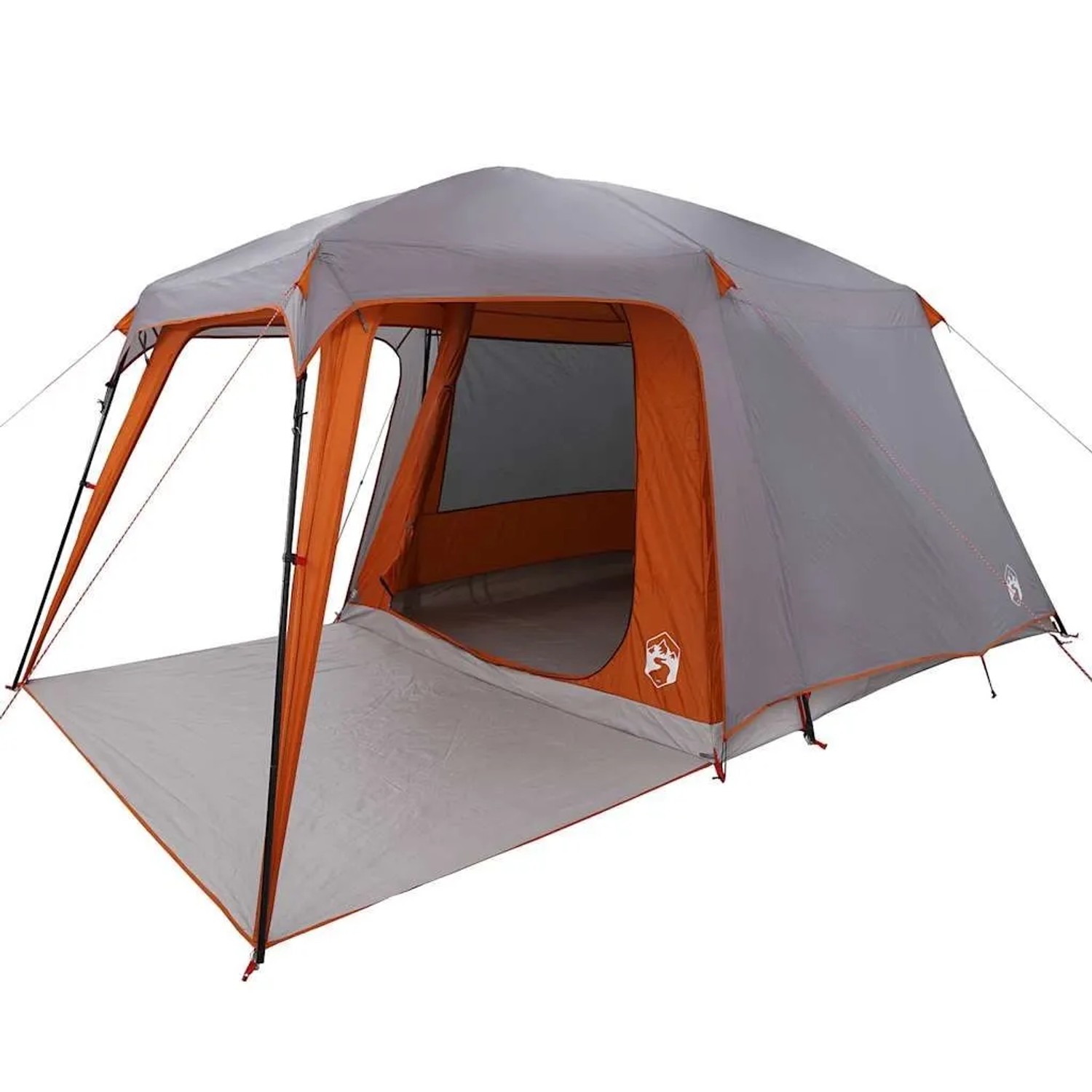 vidaXL Campingzelt mit Vorzelt 5 Personen Grau und Orange Wasserdicht 40095 günstig online kaufen