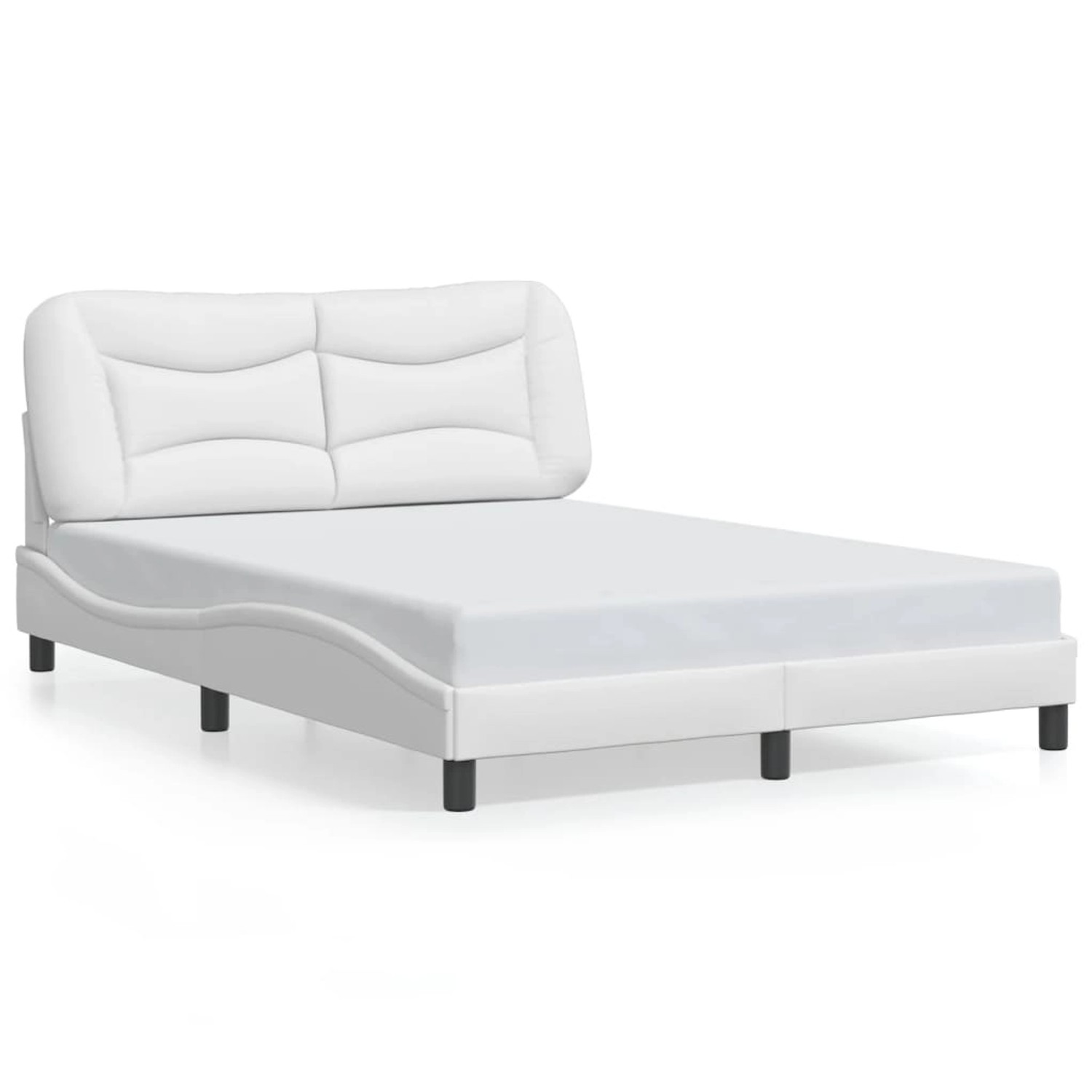 vidaXL Bettgestell ohne Matratze Hvar Weiß 120x200 cm Kunstleder 3207989 günstig online kaufen