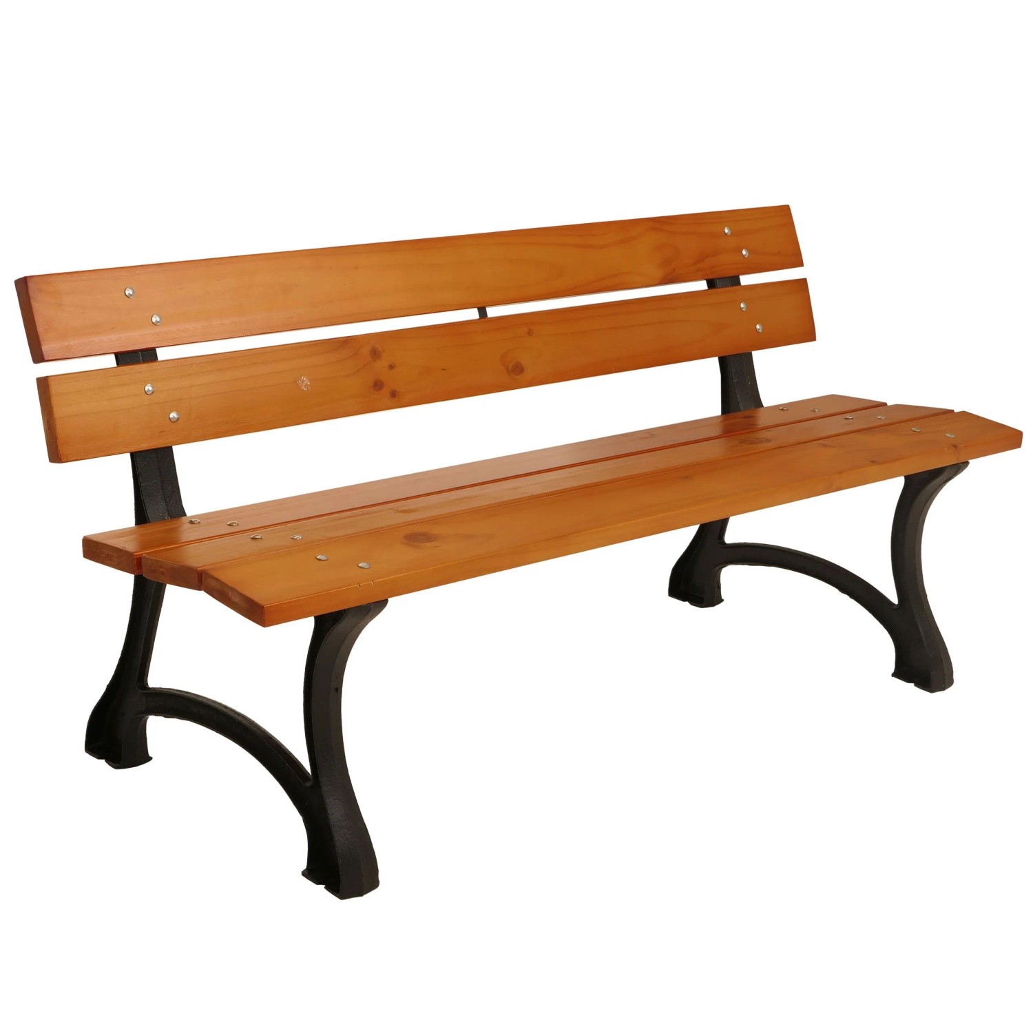 MCW Gartenbank O20 3-Sitzer Gusseisen Holz Kiefer 170cm Teak
