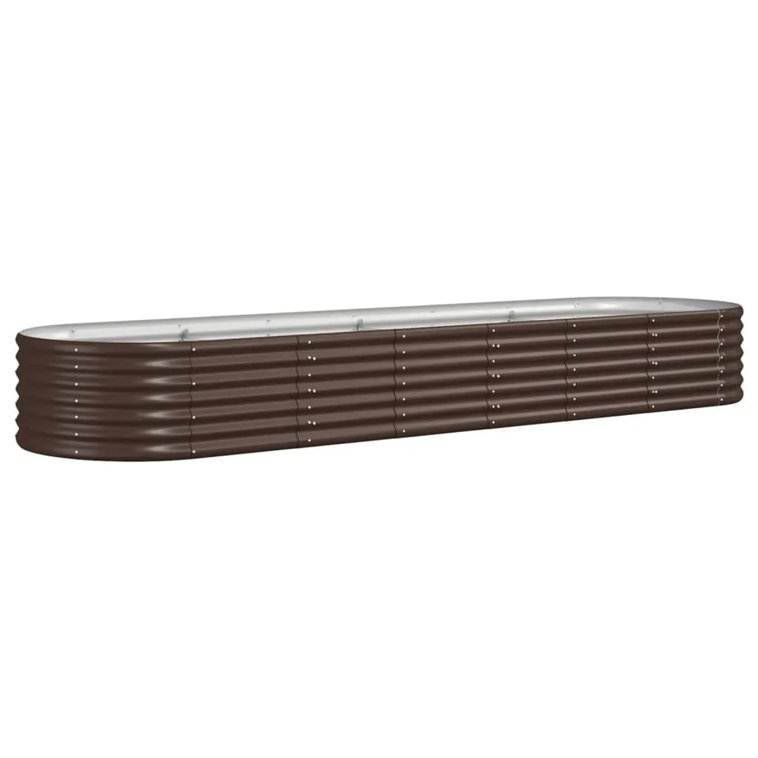 Furnicato Hochbeet Verzinkter Stahl 296x80x36 Cm Braun