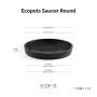Ecopots Untersetzer, Ø 20 cm, dunkelgrau, für Innen- und Außenbereich.