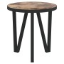 Schwarzer und gelber vidaXL Beistelltisch, Ø35 cm, aus MDF und Stahl.