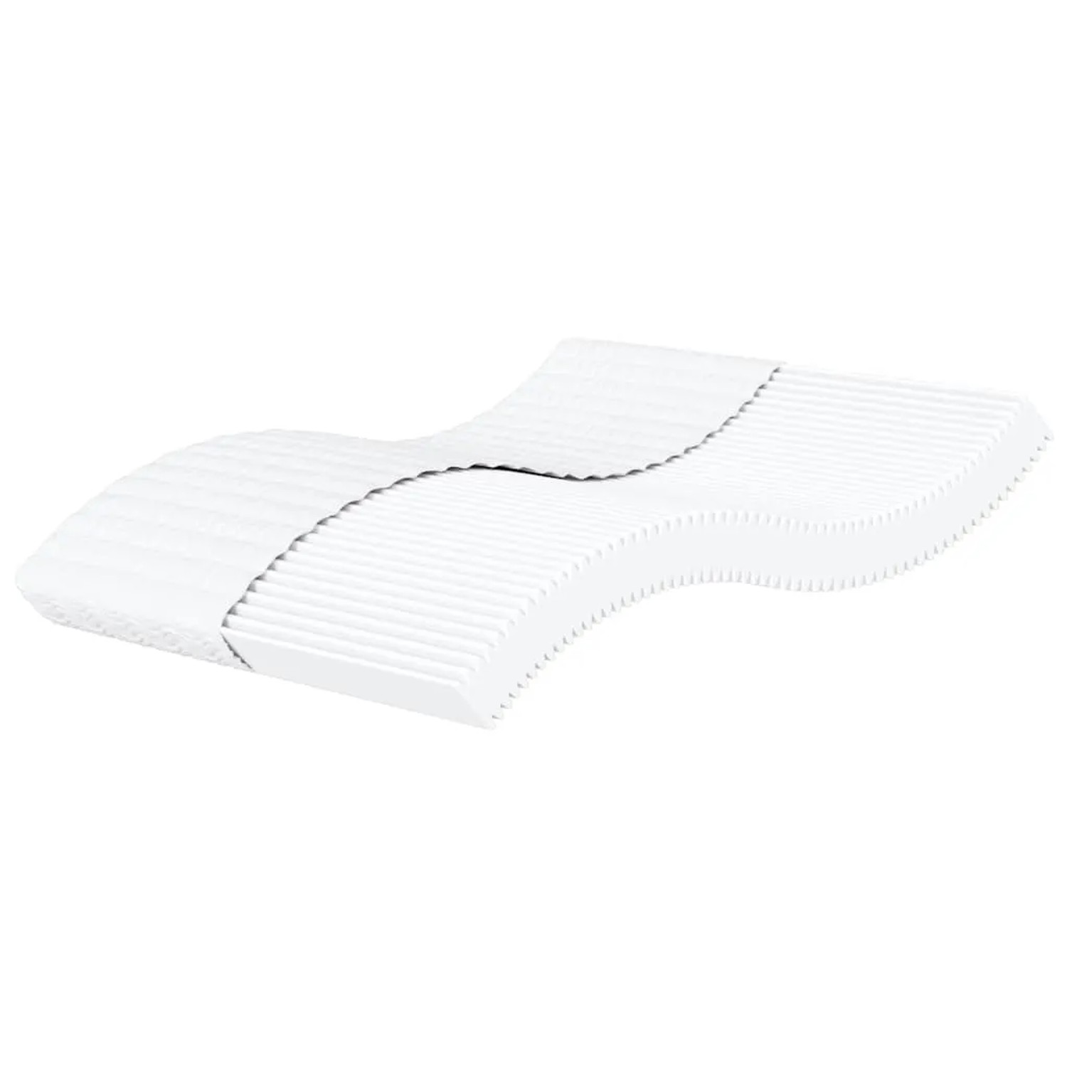 vidaXL Schaumstoffmatratze Weiß 160x210 cm Härtegrad H2 H3 4016635