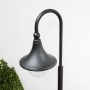 Schwarze Lindby Außenleuchte Daphne aus Aluminium, 120 cm hoch, für Garten und Terrasse.