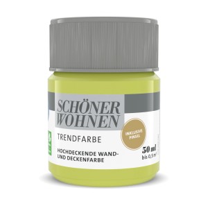 Schöner Wohnen Trendfarbe Fresh, Farbtester mit integriertem Pinsel, 50ml, matt.