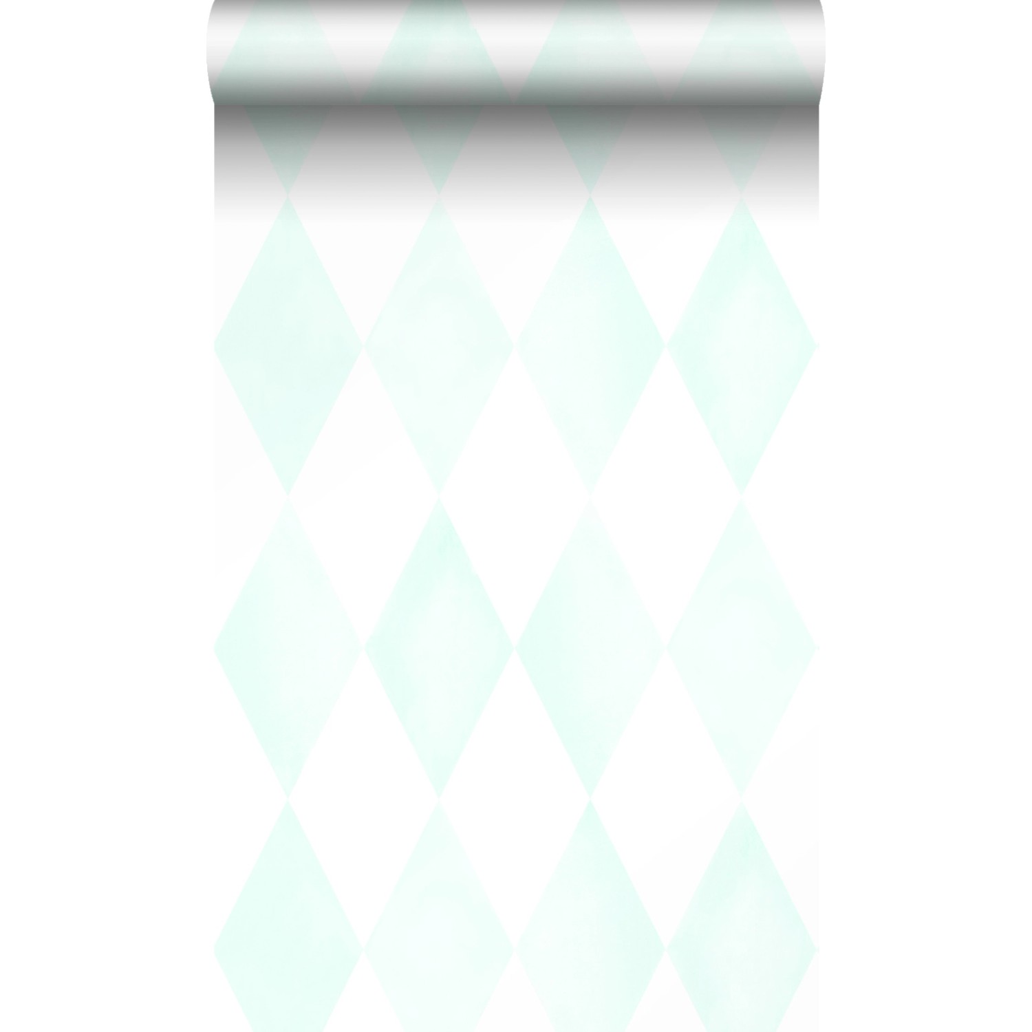 Origin Wallcoverings Tapete Karomuster Weiß und Pastell Mintgrün 53 cm x 10 günstig online kaufen