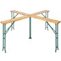 Tectake Stehtisch Quattro Klappbar und Standfest Holzlackierung Mit Klarlack  241 x 241 x 103 cm Braun