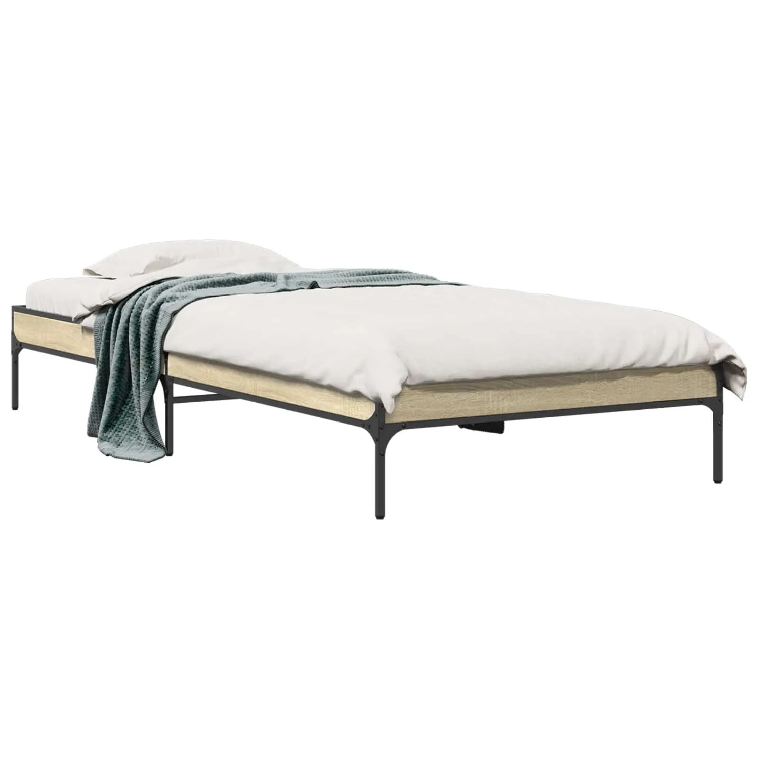 vidaXL Bettrahmen Sonoma-Eiche 80 x 200 cm Holzwerkstoff 8009125