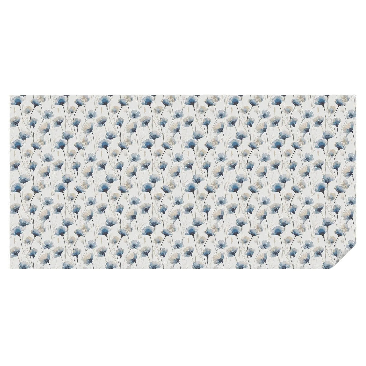 Tulup Fensterfolie Blaue Blumen Fensterfolie Sichtschutz 200x100 cm Weiß Fe günstig online kaufen