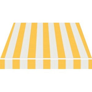 Spettmann Kassettenmarkise, gelb-weiß gestreift. Markise für Terrasse und Balkon.