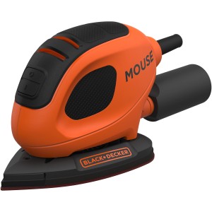 Black+Decker Dreieckschleifer BEW230 Mouse® in Orange und Schwarz. Kompakte Schleifmaschine für Ecken und Kanten.