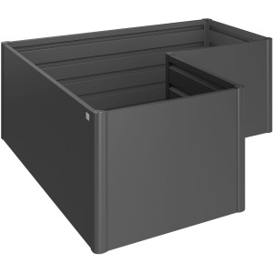 Biohort Metall Hochbeet L, dunkelgrau-metallic, 201x201x77 cm. Ideal für rückenschonendes Gärtnern.