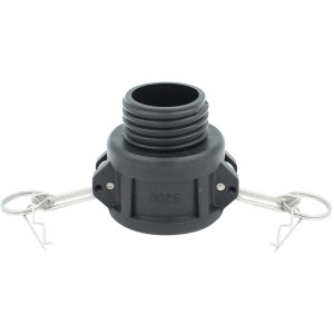 IBC Camlock Adapter 2 Zoll Typ B auf S60x6 AG für Regentonnen und Wasserzapfstellen.