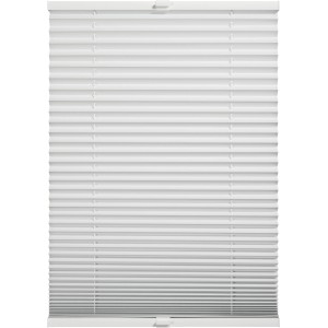 Weißes Schöner Wohnen Thermo-Plissee Ella, 50x130 cm, für Fenster, zur Verdunkelung und als Sonnenschutz.