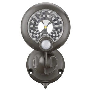 Braune Mr. Beams LED-Außenwandleuchte MB360XT mit Bewegungsmelder für den Außenbereich.