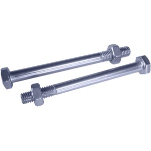 T & J Durchgangsschrauben mit Muttern, 10x90mm, Stahl verzinkt für Zaunbau.