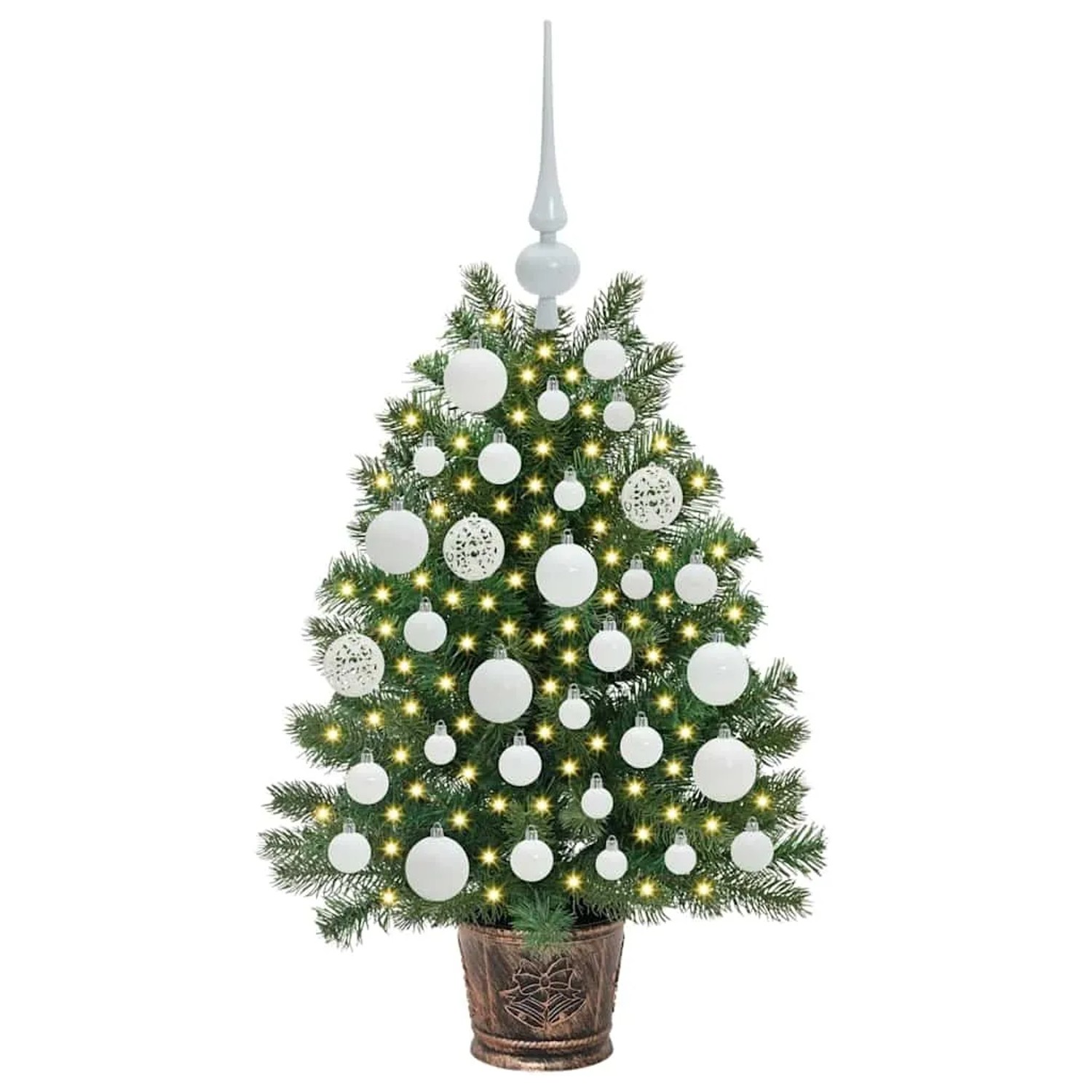 vidaXL Künstlicher Weihnachtsbaum mit 150 LEDs Grün 75 cm PE und PVC 3397305