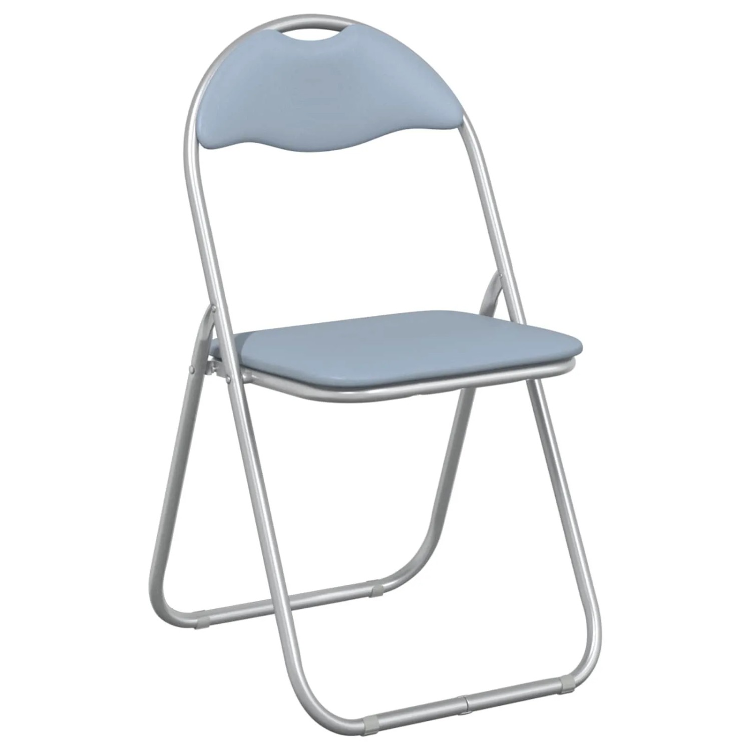 vidaXL Klappstuhl 8 Stk Grau 48 x 43,5 x 81 cm Kunstleder 42029052