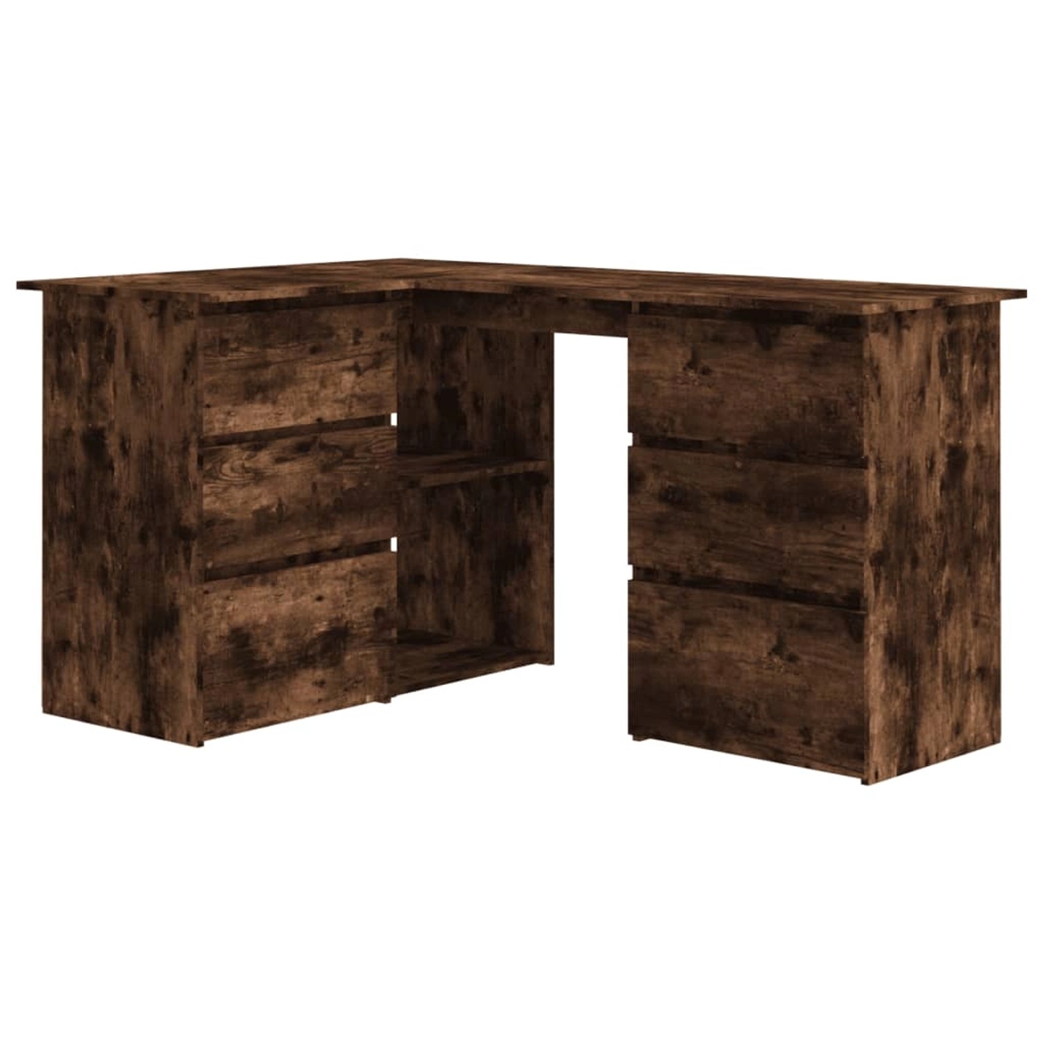 vidaXL Eckschreibtisch Räuchereiche 145x100x76 cm Holzwerkstoff 815441 günstig online kaufen
