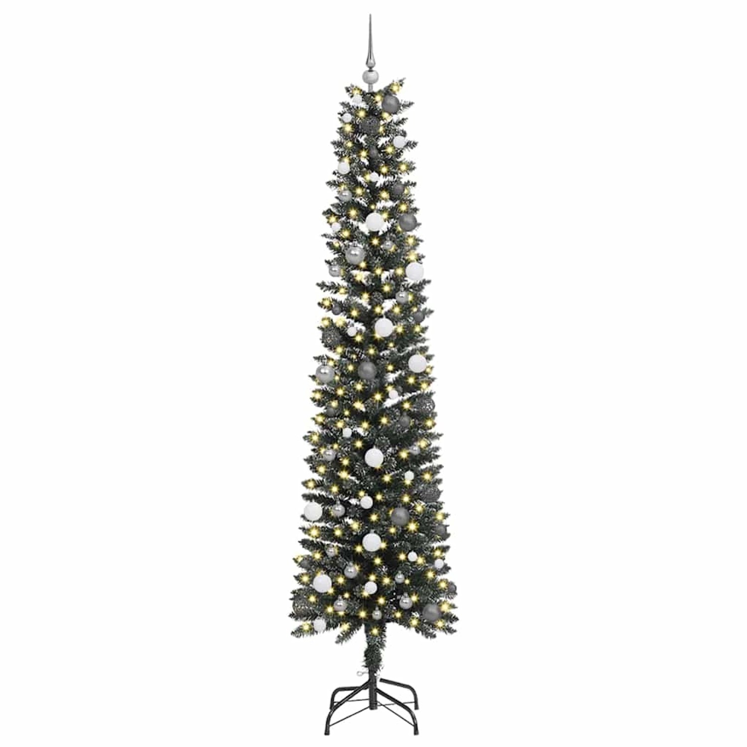 vidaXL Künstlicher Weihnachtsbaum mit 300 LEDs Grün 58 x 58 x 240 cm 3395963