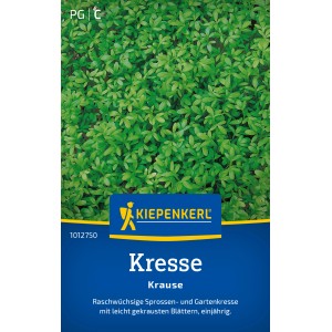 Kiepenkerl Kresse Krause Samenpackung mit grünen Kresseblättern.